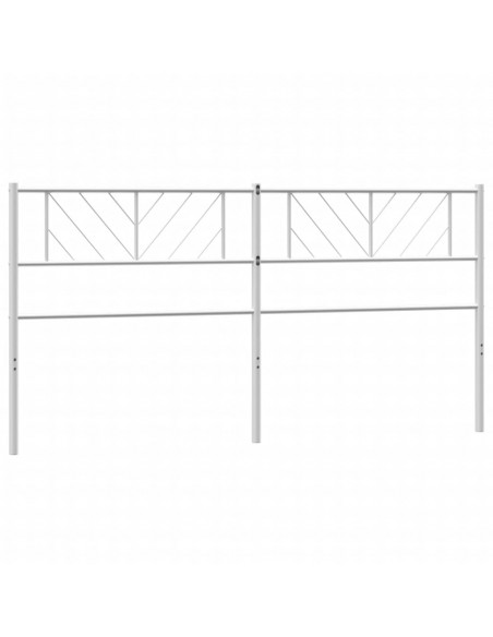 Testiera in Metallo Bianco 193 cm
