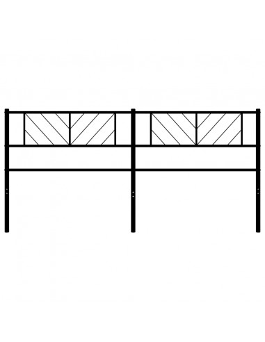 Testiera di Ricambio in Metallo Nero 180 cm