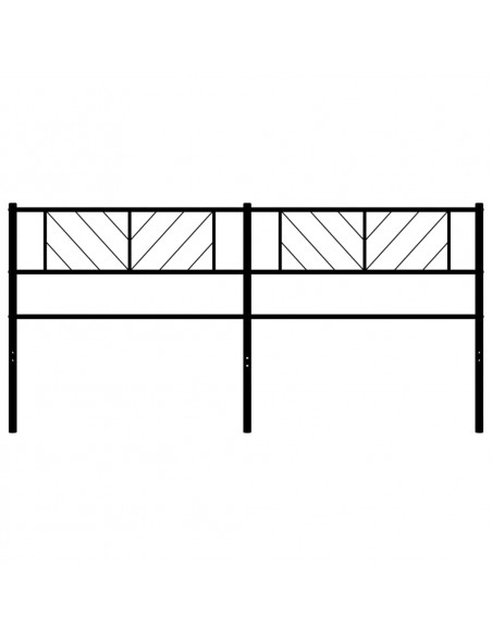 Testiera di Ricambio in Metallo Nero 180 cm