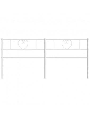 Testiera in Metallo Bianco 180 cm