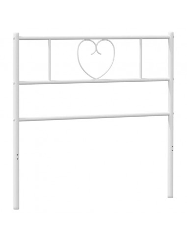 Testiera in Metallo Bianco 75 cm