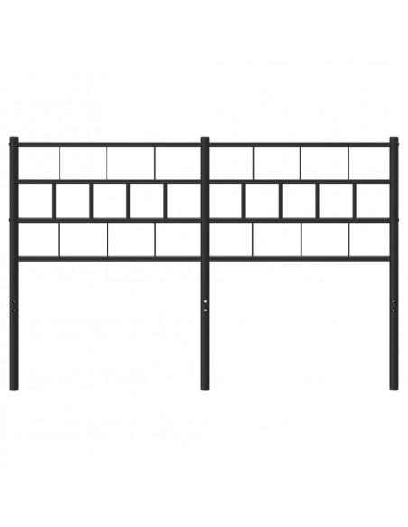 Testiera in Metallo Nero 120 cm