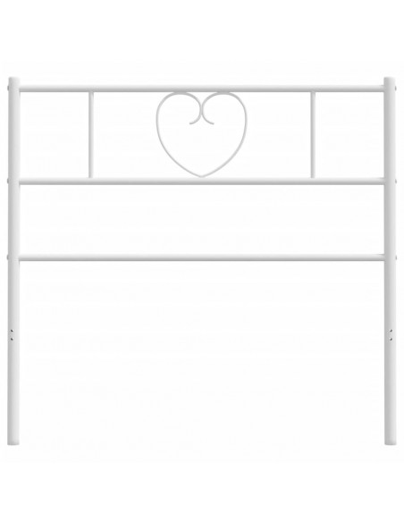 Testiera in Metallo Bianco 80 cm