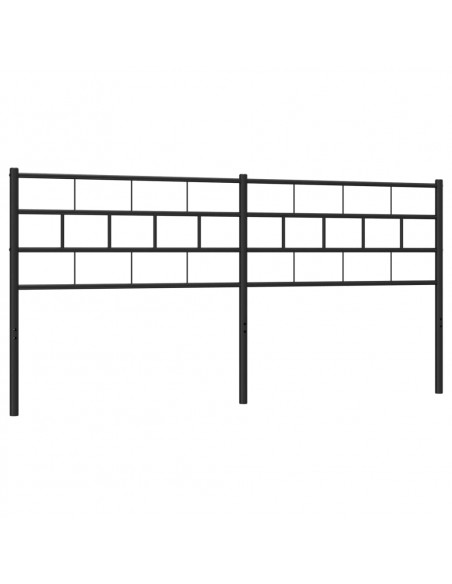 Testiera in Metallo Nero 180 cm