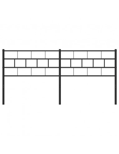 Testiera in Metallo Nero 180 cm