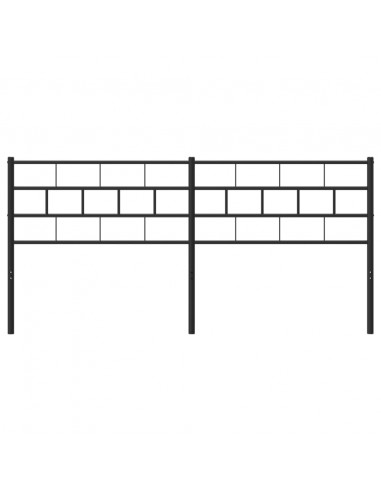 Testiera in Metallo Nero 200 cm