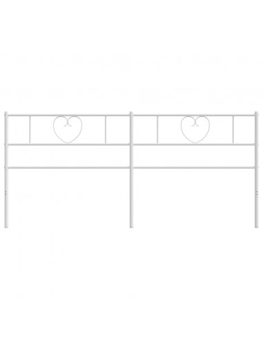 Testiera in Metallo Bianco 200 cm
