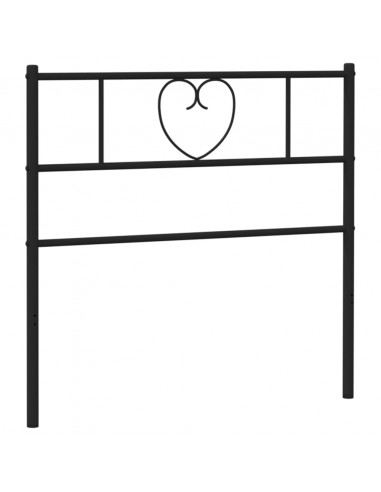 Testiera in Metallo Nero 75 cm