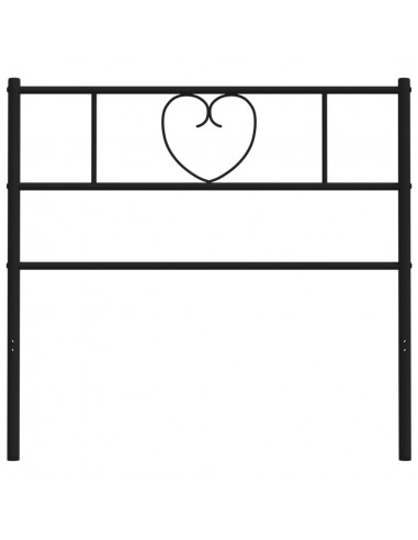 Testiera in Metallo Nero 75 cm