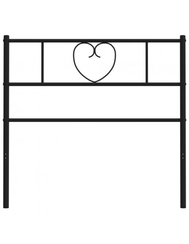 Testiera in Metallo Nero 100 cm