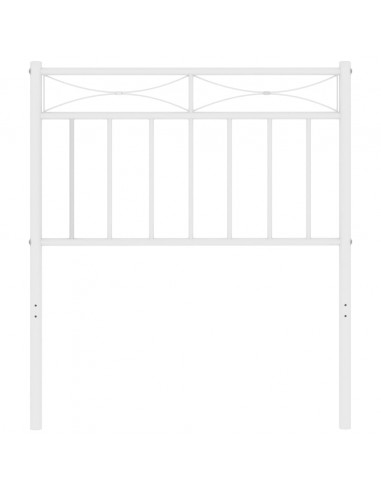 Testiera in Metallo Bianco 75 cm