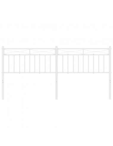 Testiera in Metallo Bianco 193 cm