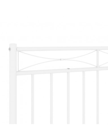 Testiera in Metallo Bianco 193 cm