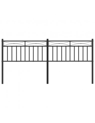 Testiera in Metallo Nero 193 cm