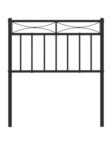 Testiera in Metallo Nero 75 cm