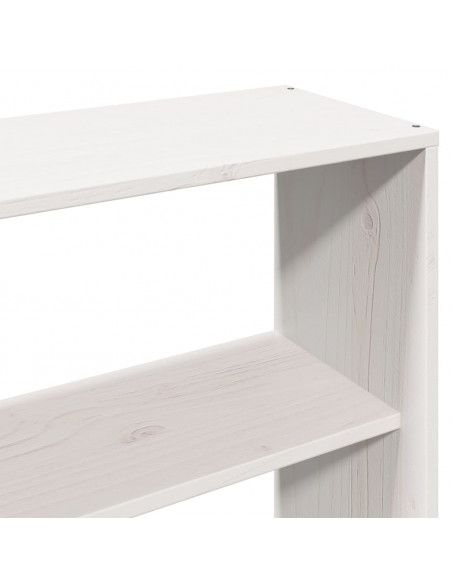 Letto Libreria senza Materasso Bianco 200x200 cm Legno Massello