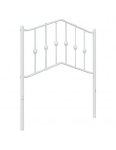 Testiera di Ricambio in Metallo Bianco 75 cm 2