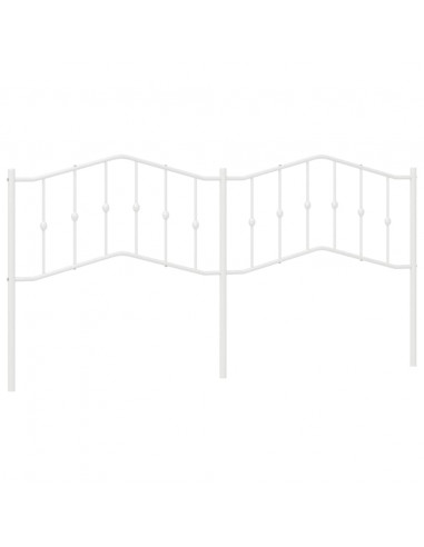 Testiera in Metallo Bianco 193 cm