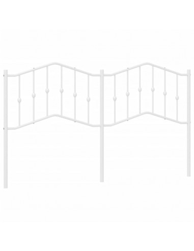 Testiera in Metallo Bianco 180 cm