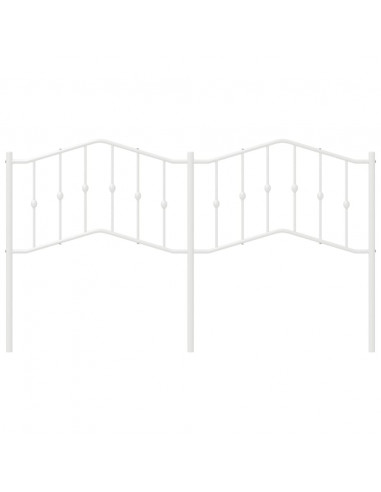 Testiera in Metallo Bianco 180 cm