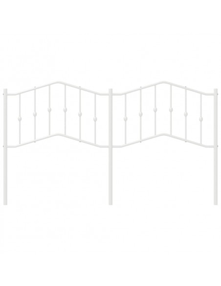 Testiera in Metallo Bianco 180 cm