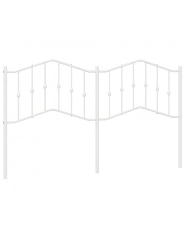 Testiera in Metallo Bianco 160 cm