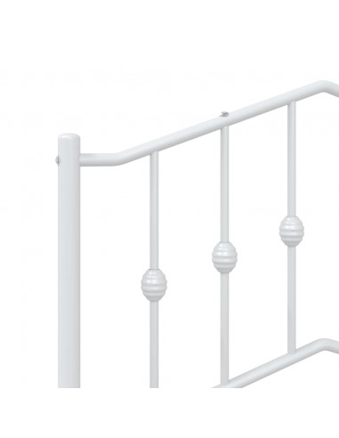 Testiera in Metallo Bianco 100 cm