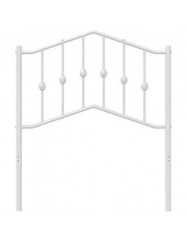 Testiera di Ricambio in Metallo Bianco 80 cm