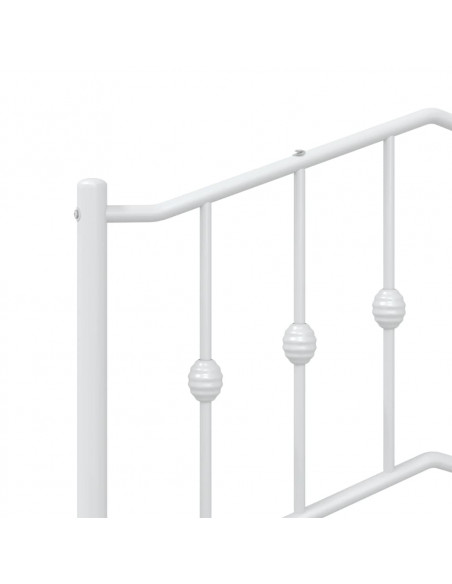 Testiera in Metallo Bianco 80 cm
