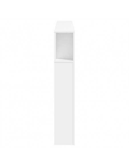 Testiera LED Bianca 160x18,5x103,5 cm Legno Multistrato