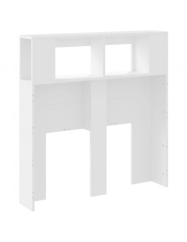 Testiera LED Bianca 100x18,5x103,5 cm Legno Multistrato