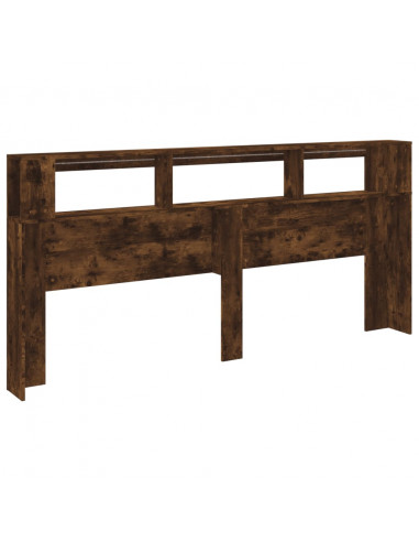 Testiera LED Rovere Fumo 220x18,5x103,5 cm Legno Multistrato