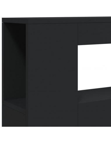 Testiera LED Nera 100x18,5x103,5 cm Legno Multistrato