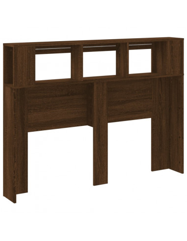 Testiera LED Rovere Marrone 140x18,5x103,5 cm Legno Multistrato