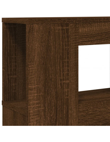 Testiera LED Rovere Marrone 140x18,5x103,5 cm Legno Multistrato