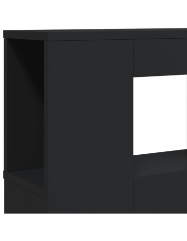 Testiera LED Nera 220x18,5x103,5 cm Legno Multistrato