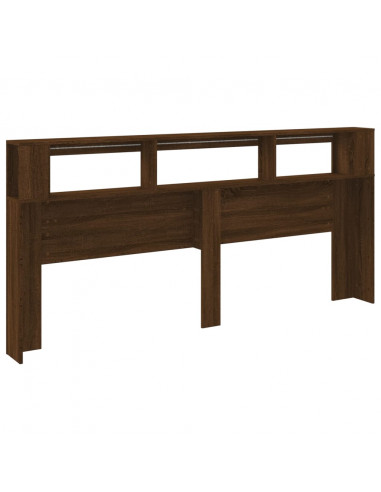 Testiera LED Rovere Marrone 220x18,5x103,5 cm Legno Multistrato