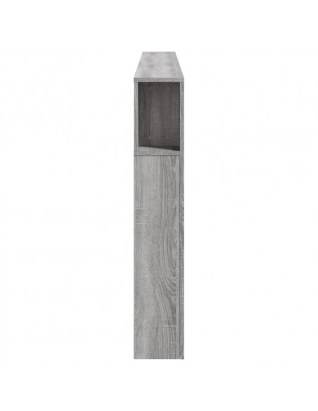 Testiera LED Grigio Sonoma 220x18,5x103,5 cm Legno Multistrato