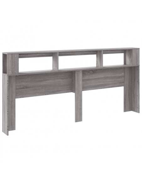 Testiera LED Grigio Sonoma 220x18,5x103,5 cm Legno Multistrato