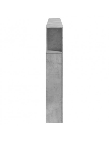 Testiera LED Grigio Cemento 220x18,5x103,5 cm Legno Multistrato
