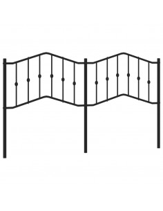 Testiera in Metallo Nero 180 cm 2