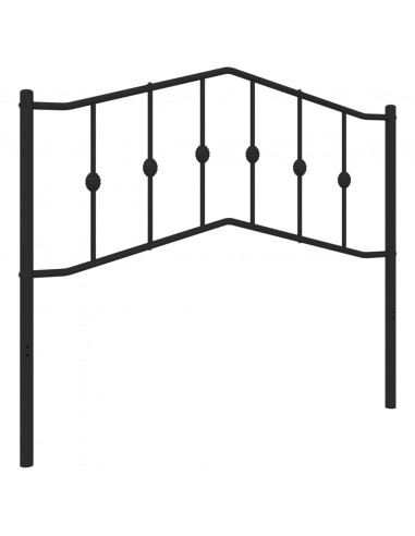 Testiera in Metallo Nero 107 cm