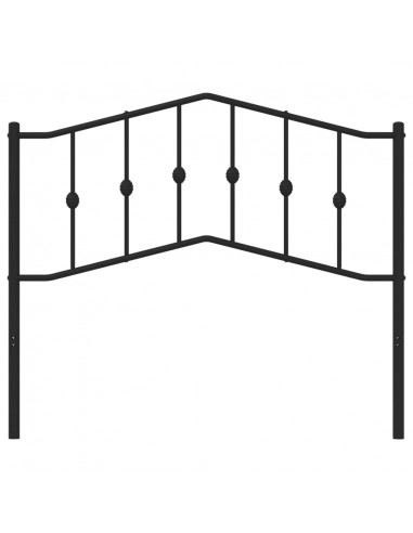 Testiera in Metallo Nero 107 cm