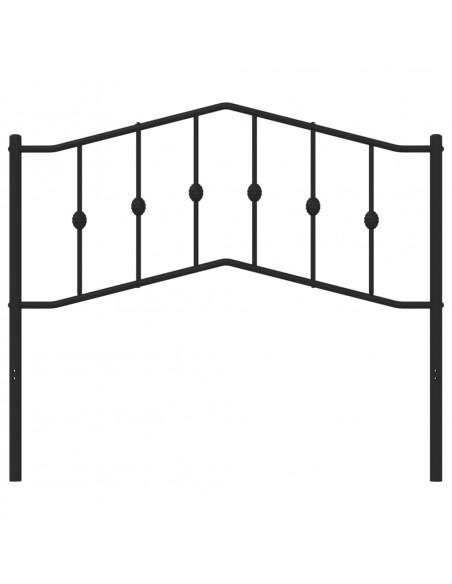 Testiera in Metallo Nero 107 cm