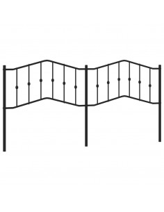 Testiera in Metallo Nero 200 cm 2