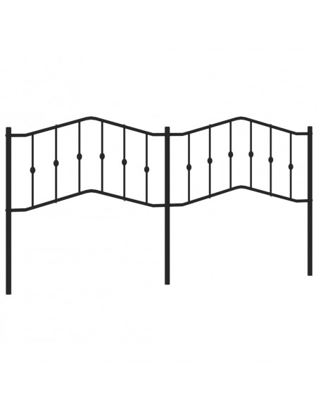 Testiera in Metallo Nero 200 cm