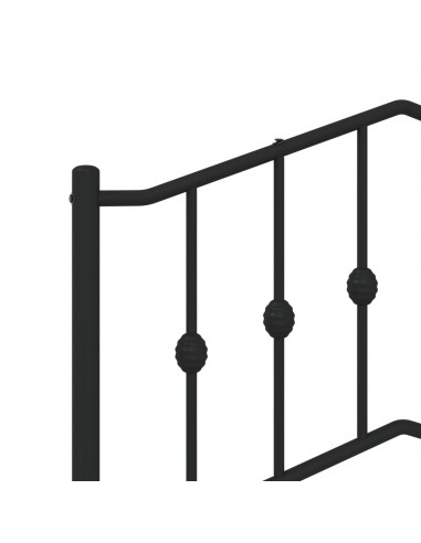 Testiera in Metallo Nero 200 cm
