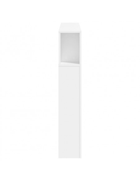 Testiera LED Bianca 120x18,5x103,5 cm Legno Multistrato