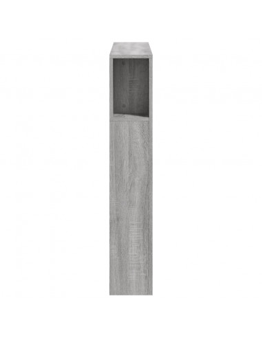 Testiera LED Grigio Sonoma 100x18,5x103,5 cm Legno Multistrato