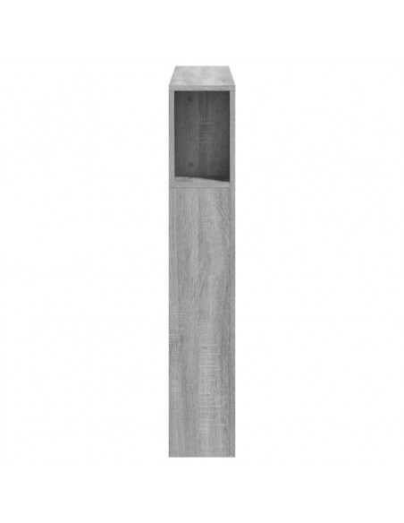 Testiera LED Grigio Sonoma 100x18,5x103,5 cm Legno Multistrato